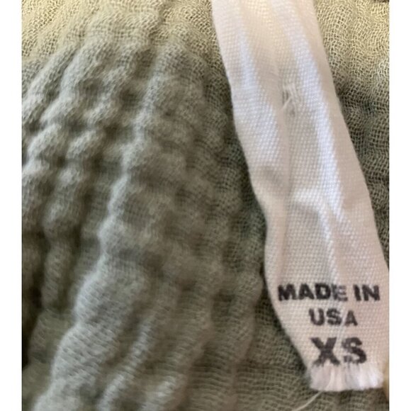 Amadi Anthropologie Sage Green Lightweight Off-the-Shoulder Mini Dress Sz XS - Picture 4 of 8